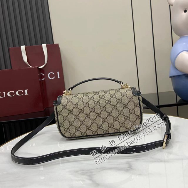 Gucci專櫃古馳最新款Horsebit 1955系列小號手提單肩斜挎女包 jh2761型號：815206